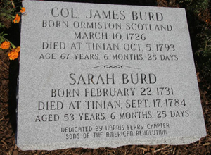 James Burd Grave Marker